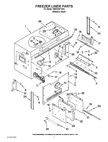 05 - Freezer Liner Parts parts for Kitchenaid Refrigerator KBRC36FTS05 / from AppliancePartsPros.com