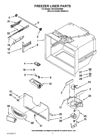 02 - Freezer Liner Parts parts for Kitchenaid Refrigerator KFCS22EVMS6 / from AppliancePartsPros.com
