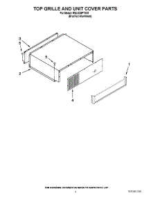 03 - Top Grille And Unit Cover Parts parts for Kitchenaid Refrigerator KBLO36FTX05 / from AppliancePartsPros.com