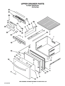 03 - Upper Drawer Parts parts for Kitchenaid Refrigerator KDDC24CVX01 / from AppliancePartsPros.com