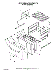 04 - Lower Drawer Parts parts for Kitchenaid Refrigerator KDDC24CVX01 / from AppliancePartsPros.com