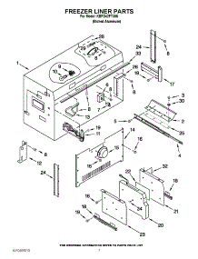 05 - Freezer Liner Parts parts for Kitchenaid Refrigerator KBFO42FTX05 / from AppliancePartsPros.com