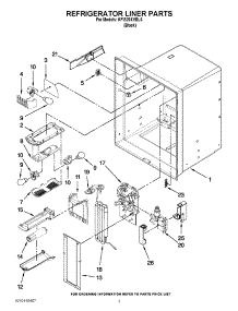 02 - Refrigerator Liner Parts parts for Kitchenaid Refrigerator KFIS20XVBL6 / from AppliancePartsPros.com