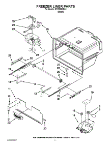 06 - Freezer Liner Parts parts for Kitchenaid Refrigerator KFIS20XVBL6 / from AppliancePartsPros.com