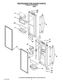 07 - Refrigerator Door Parts parts for Kitchenaid Refrigerator KFIS20XVBL6 / from AppliancePartsPros.com
