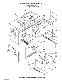 05 - Freezer Liner Parts parts for Kitchenaid Refrigerator KBRO36FTX05 / from AppliancePartsPros.com
