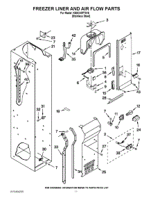 08 - Freezer Liner And Air Flow Parts parts for Kitchenaid Refrigerator KSSC48FTS15 / from AppliancePartsPros.com