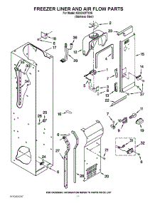 08 - Freezer Liner And Air Flow Parts parts for Kitchenaid Refrigerator KSSC42FTS15 / from AppliancePartsPros.com