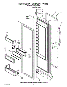 09 - Refrigerator Door Parts parts for Kitchenaid Refrigerator KSSC42FTS15 / from AppliancePartsPros.com