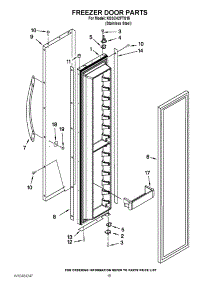 10 - Freezer Door Parts parts for Kitchenaid Refrigerator KSSC42FTS15 / from AppliancePartsPros.com