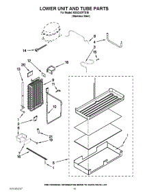 12 - Lower Unit And Tube Parts parts for Kitchenaid Refrigerator KSSC42FTS15 / from AppliancePartsPros.com