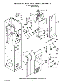 08 - Freezer Liner And Air Flow Parts parts for Kitchenaid Refrigerator KSSC48QVS03 / from AppliancePartsPros.com