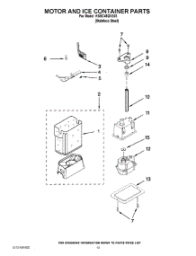 09 - Motor And Ice Container Parts parts for Kitchenaid Refrigerator KSSC48QVS03 / from AppliancePartsPros.com