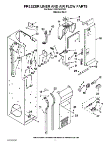 08 - Freezer Liner And Air Flow Parts parts for Kitchenaid Refrigerator KSSC36QTS05 / from AppliancePartsPros.com