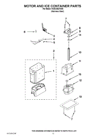 09 - Motor And Ice Container Parts parts for Kitchenaid Refrigerator KSSC36QTS05 / from AppliancePartsPros.com