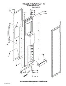 11 - Freezer Door Parts parts for Kitchenaid Refrigerator KSSC36QTS05 / from AppliancePartsPros.com