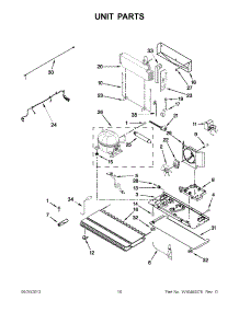 05 - Unit Parts parts for Kitchenaid Refrigerator KFIS29PBMS00 / from AppliancePartsPros.com
