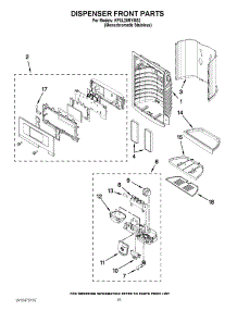 08 - Dispenser Front Parts parts for Kitchenaid Refrigerator KFXL25RYMS2 / from AppliancePartsPros.com