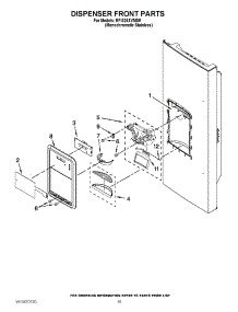 08 - Dispenser Front Parts parts for Kitchenaid Refrigerator KFIS25XVMS9 / from AppliancePartsPros.com