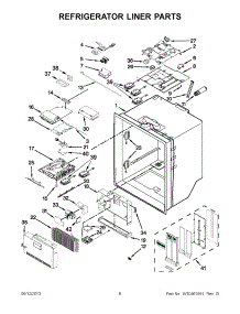 03 - Refrigerator Liner Parts parts for Kitchenaid Refrigerator KFIS29BBWH00 / from AppliancePartsPros.com