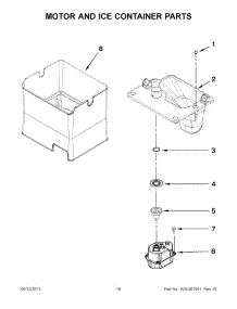 09 - Motor And Ice Container Parts parts for Kitchenaid Refrigerator KFIS29BBWH00 / from AppliancePartsPros.com
