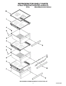 03 - Refrigerator Shelf Parts parts for Kitchenaid Refrigerator KSF26C4XYY03 / from AppliancePartsPros.com
