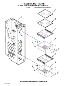04 - Freezer Liner Parts parts for Kitchenaid Refrigerator KSF26C4XYY03 / from AppliancePartsPros.com