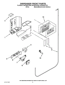 08 - Dispenser Front Parts parts for Kitchenaid Refrigerator KSF26C4XYY03 / from AppliancePartsPros.com