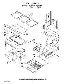 03 - Shelf Parts parts for Kitchenaid Refrigerator KFIS25XVBL6 / from AppliancePartsPros.com