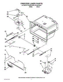 06 - Freezer Liner Parts parts for Kitchenaid Refrigerator KFIS25XVBL6 / from AppliancePartsPros.com