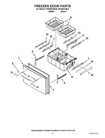 09 - Freezer Door Parts parts for Kitchenaid Refrigerator KFIS25XVBL6 / from AppliancePartsPros.com