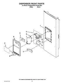 08 - Dispenser Front Parts parts for Kitchenaid Refrigerator KFIS25XVWH6 / from AppliancePartsPros.com