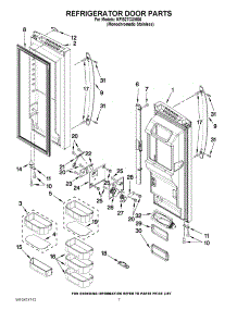 04 - Refrigerator Door Parts parts for Kitchenaid Refrigerator KFIS27CXMS6 / from AppliancePartsPros.com