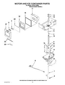 07 - Motor And Ice Container Parts parts for Kitchenaid Refrigerator KFIS27CXMS6 / from AppliancePartsPros.com
