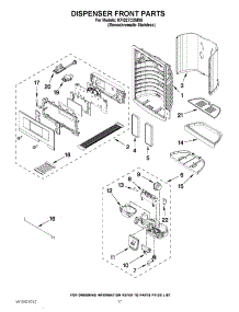 09 - Dispenser Front Parts parts for Kitchenaid Refrigerator KFIS27CXMS6 / from AppliancePartsPros.com