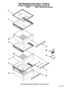 03 - Refrigerator Shelf Parts parts for Kitchenaid Refrigerator KSC23C8EYB02 / from AppliancePartsPros.com