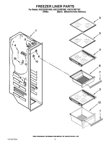 04 - Freezer Liner Parts parts for Kitchenaid Refrigerator KSC23C8EYB02 / from AppliancePartsPros.com