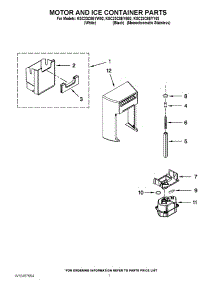 05 - Motor And Ice Container Parts parts for Kitchenaid Refrigerator KSC23C8EYB02 / from AppliancePartsPros.com