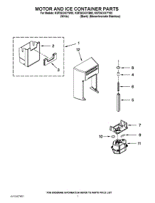 05 - Motor And Ice Container Parts parts for Kitchenaid Refrigerator KSF26C4XYW02 / from AppliancePartsPros.com