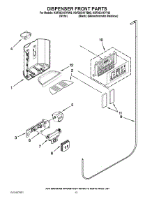 08 - Dispenser Front Parts parts for Kitchenaid Refrigerator KSF26C4XYW02 / from AppliancePartsPros.com