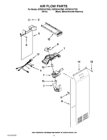 11 - Air Flow Parts parts for Kitchenaid Refrigerator KSF26C4XYW02 / from AppliancePartsPros.com