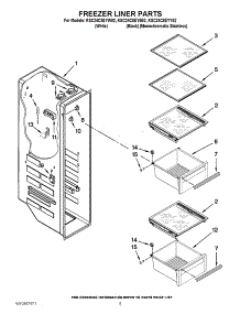 04 - Freezer Liner Parts parts for Kitchenaid Refrigerator KSC24C8EYY02 / from AppliancePartsPros.com