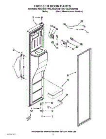 07 - Freezer Door Parts parts for Kitchenaid Refrigerator KSC24C8EYY02 / from AppliancePartsPros.com