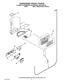 08 - Dispenser Front Parts parts for Kitchenaid Refrigerator KSC23C8EYW02 / from AppliancePartsPros.com