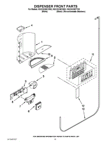 08 - Dispenser Front Parts parts for Kitchenaid Refrigerator KSC23C9EYY02 / from AppliancePartsPros.com