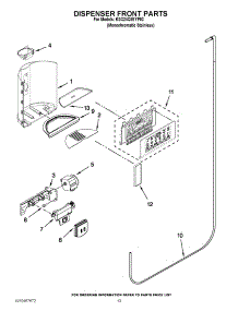 08 - Dispenser Front Parts parts for Kitchenaid Refrigerator KSC24C8EYP02 / from AppliancePartsPros.com