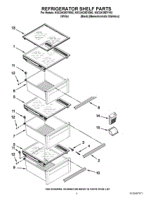 03 - Refrigerator Shelf Parts parts for Kitchenaid Refrigerator KSC24C8EYW02 / from AppliancePartsPros.com