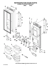 04 - Refrigerator Door Parts parts for Kitchenaid Refrigerator KFIS27CXBL3 / from AppliancePartsPros.com