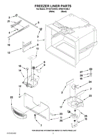02 - Freezer Liner Parts parts for Kitchenaid Refrigerator KFIS27CXWH3 / from AppliancePartsPros.com