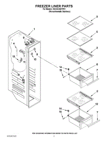 04 - Freezer Liner Parts parts for Kitchenaid Refrigerator KSC24C8EYP01 / from AppliancePartsPros.com